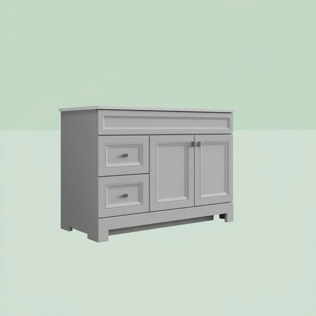 Home Decorators Collection Sedgewood 48.5 in. Bathroom Vanity in Dove Gray with Arctic Solid Surface Top