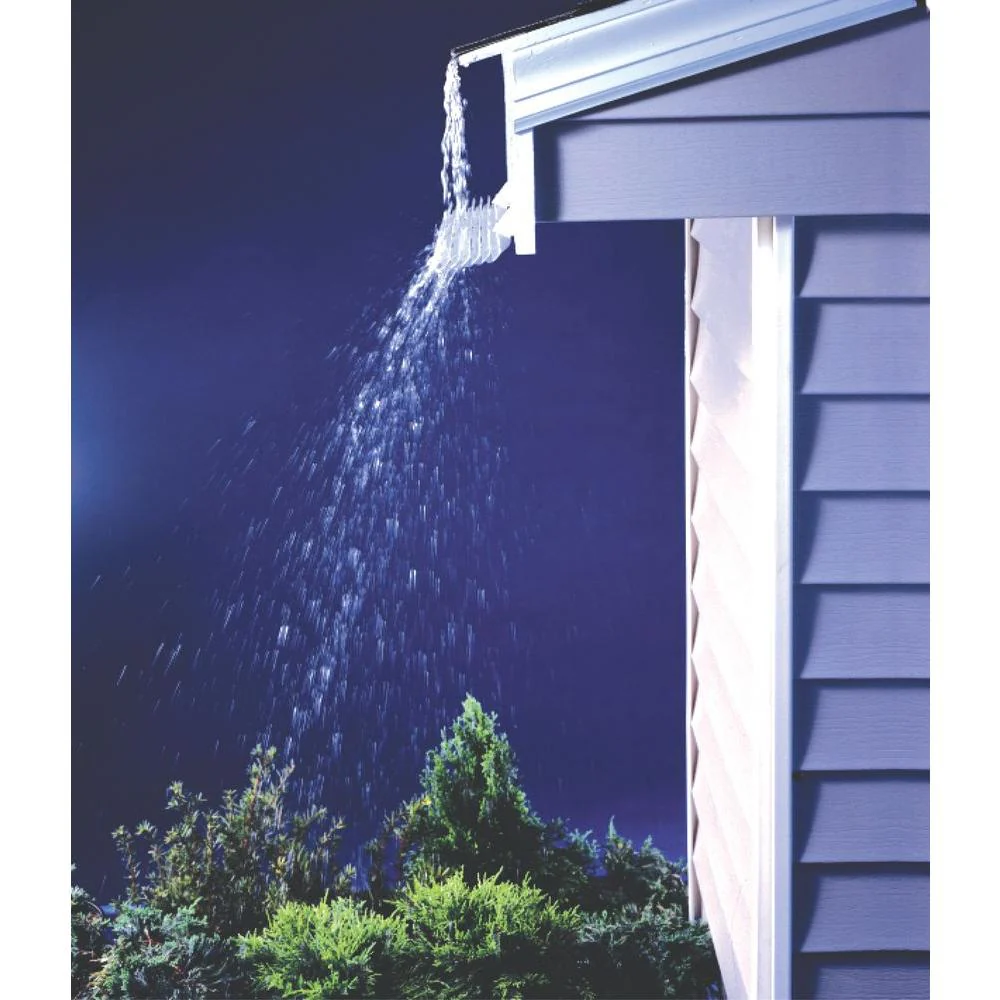 4 in. x 5 ft. White Aluminum RH-Plus with Brackets and Screws