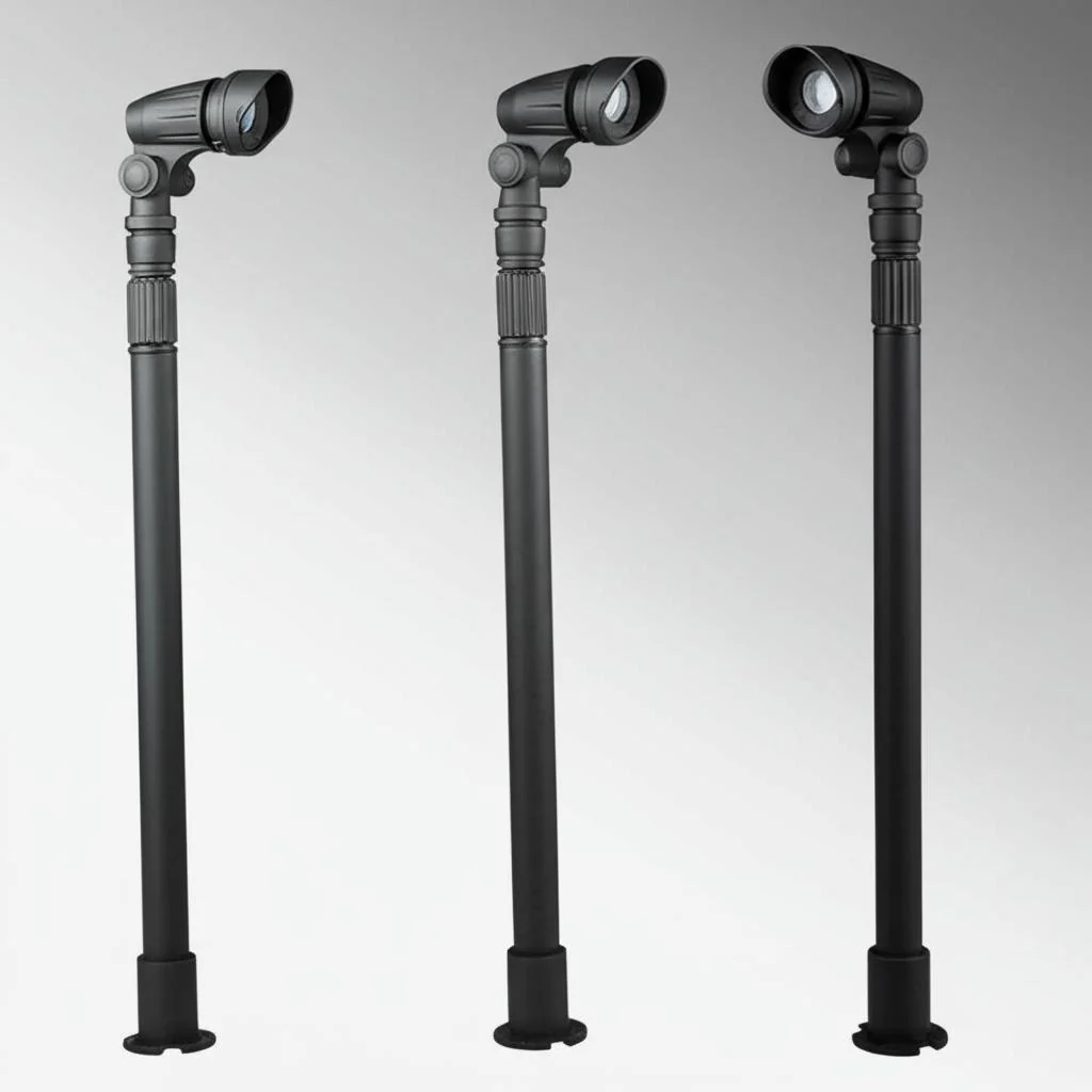 Hampton Bay Low-Voltage 10-Watt Equivalent Black Outdoor Integrated LED Landscape Telescoping Spot Light