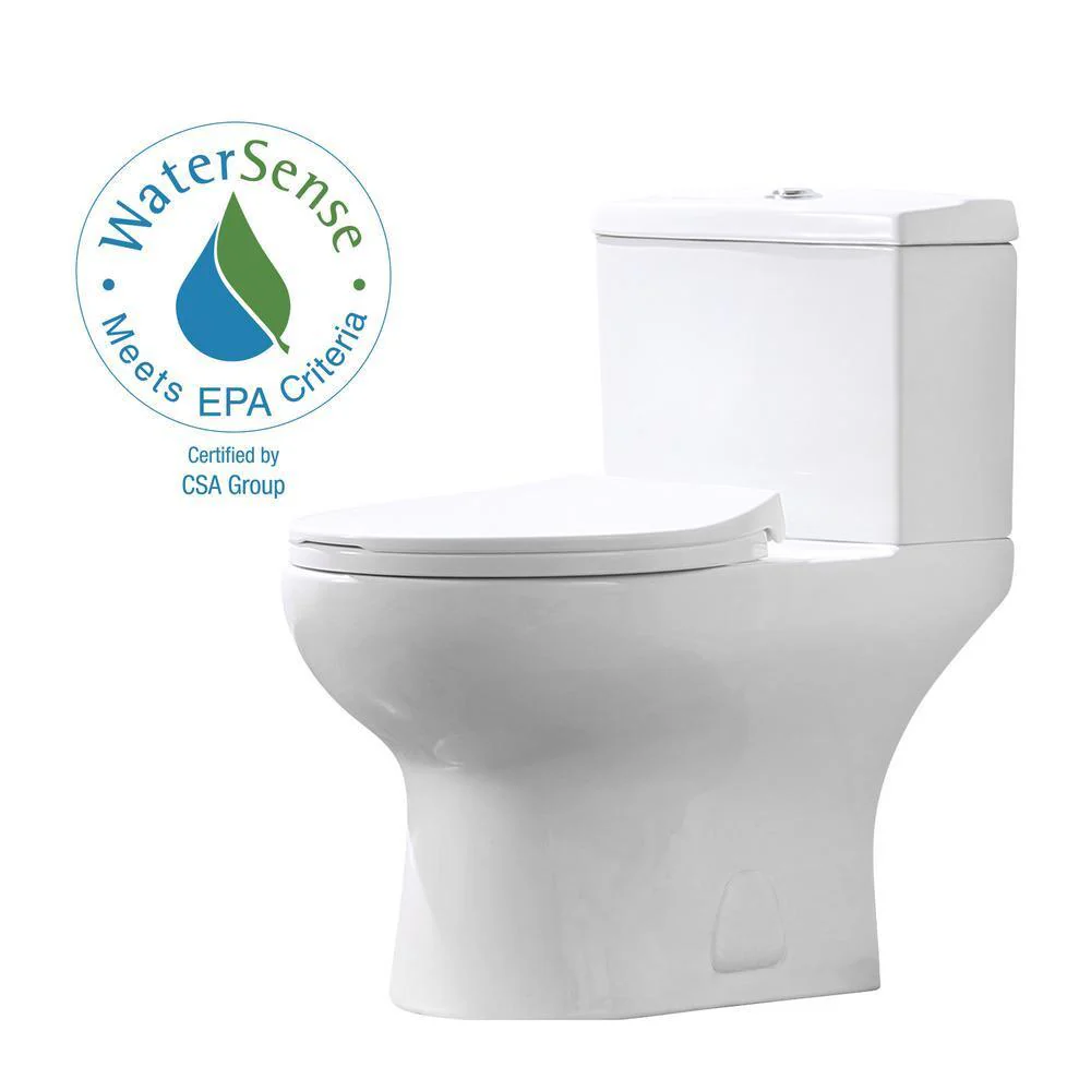 Beck 2-Piece 1/1.6 GPF Dual Flush Elongated Toilet in White, Seat Included