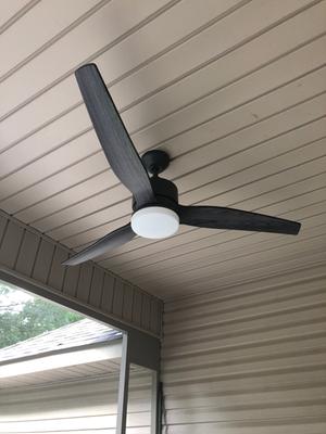 Harbor Breeze Fairwind 60-in Gray LED Indoor/Outdoor Ceiling Fan with Light Kit and Remote (3-Blade)