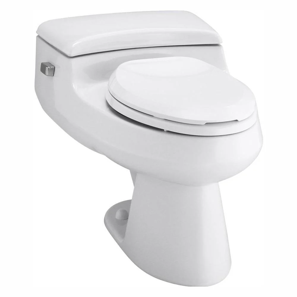 San Raphael Comfort Height 1-Piece 1 GPF Single Flush Elongated Toilet in White, Seat Included