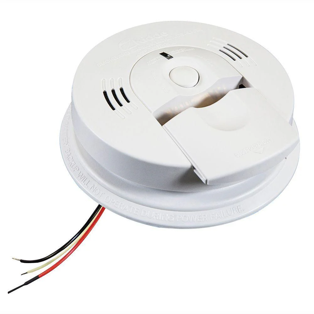 Code One Hardwire Smoke and Carbon Monoxide Combination Detector with AA Battery Backup and Voice Alarm