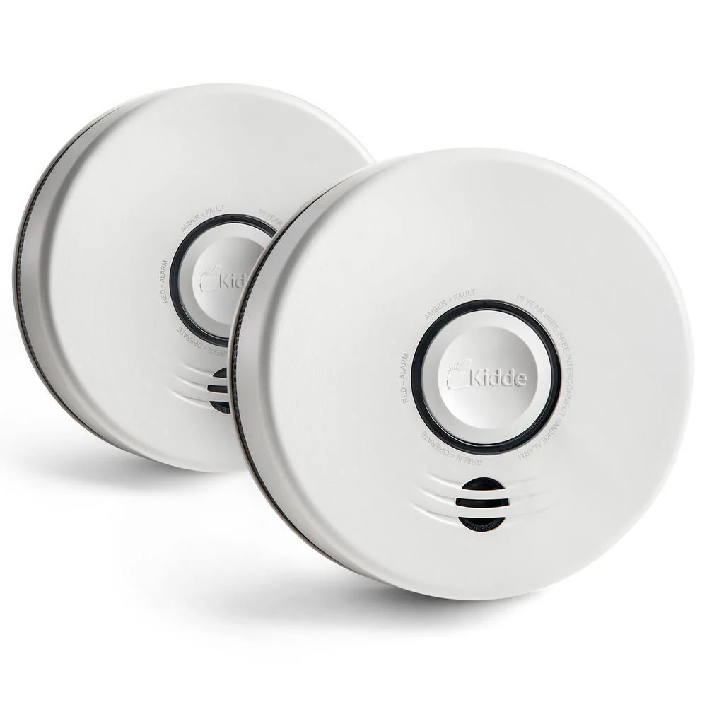 10-Year Sealed Battery Smoke Detector with Intelligent Wire-Free Voice Interconnect  (2-pack)