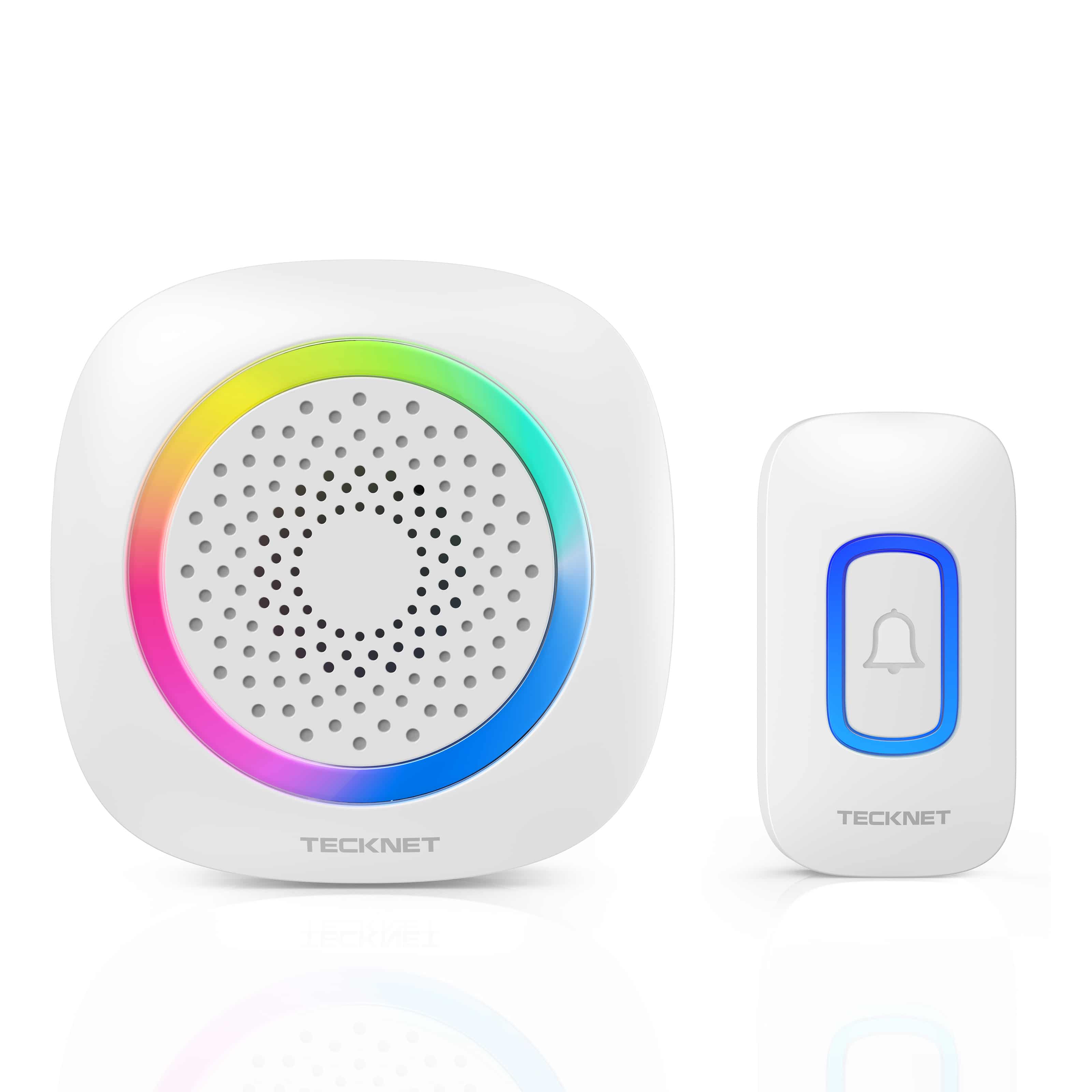 TECKNET  Battery Powered Wireless Doorbell With RGB Light