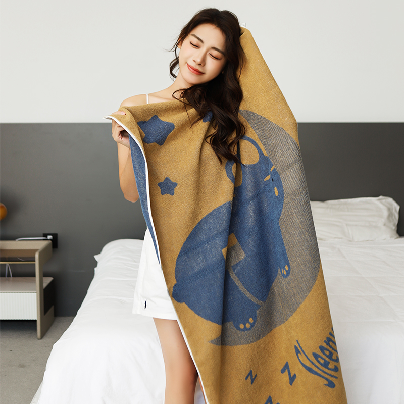 Sleeping Bunny Cartoon Cute Cotton Bath Towel 3 Colors Available