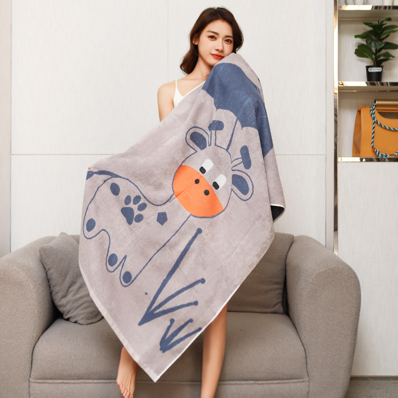 Chongchongniu Series Cotton Bath Towel Cartoon Pattern