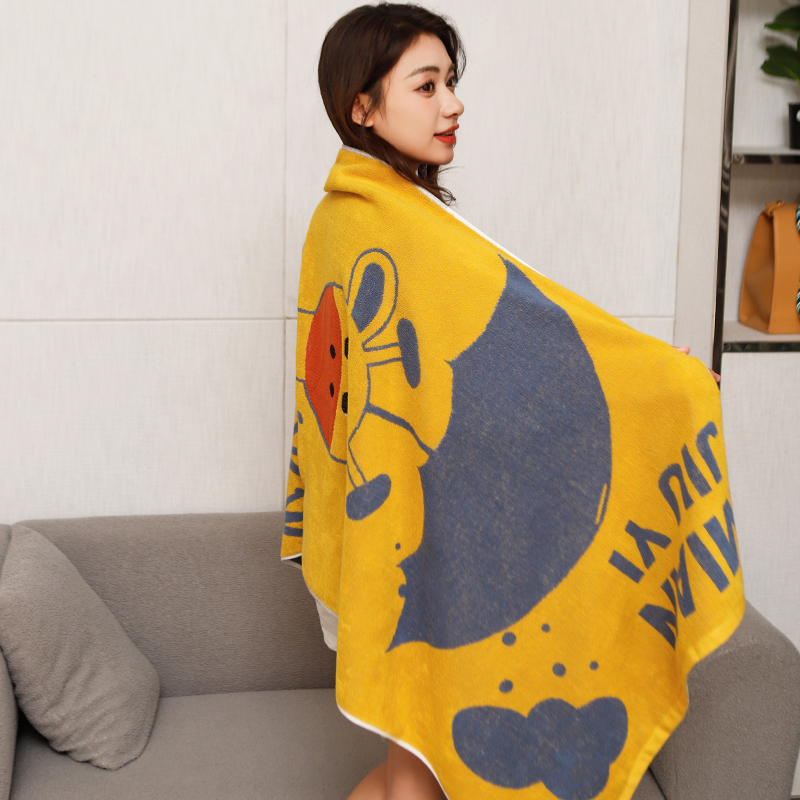 Chongchongniu Series Cotton Bath Towel Cartoon Pattern