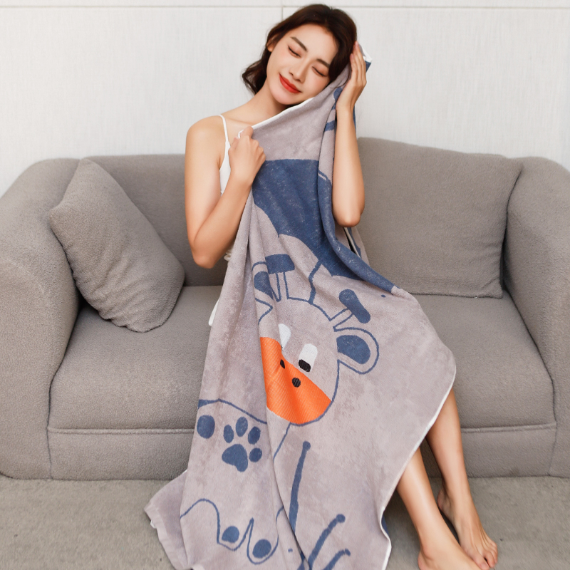 Chongchongniu Series Cotton Bath Towel Cartoon Pattern