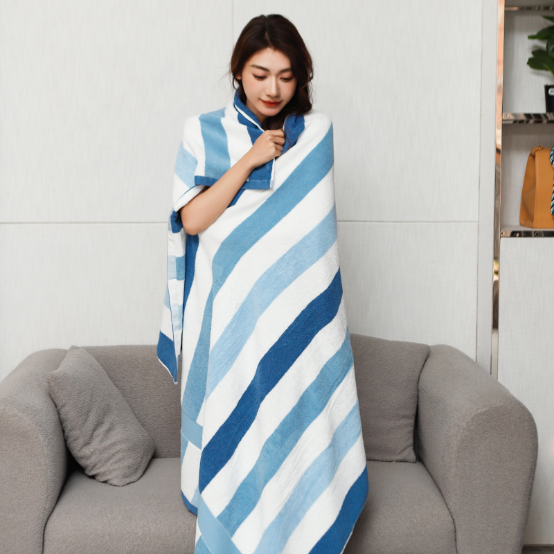 Color Stripe Series Cotton Enlarged and Thickened Bath Towel
