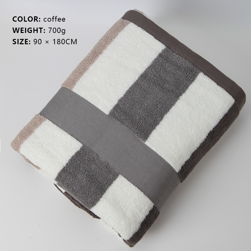 Color Stripe Series Cotton Enlarged and Thickened Bath Towel