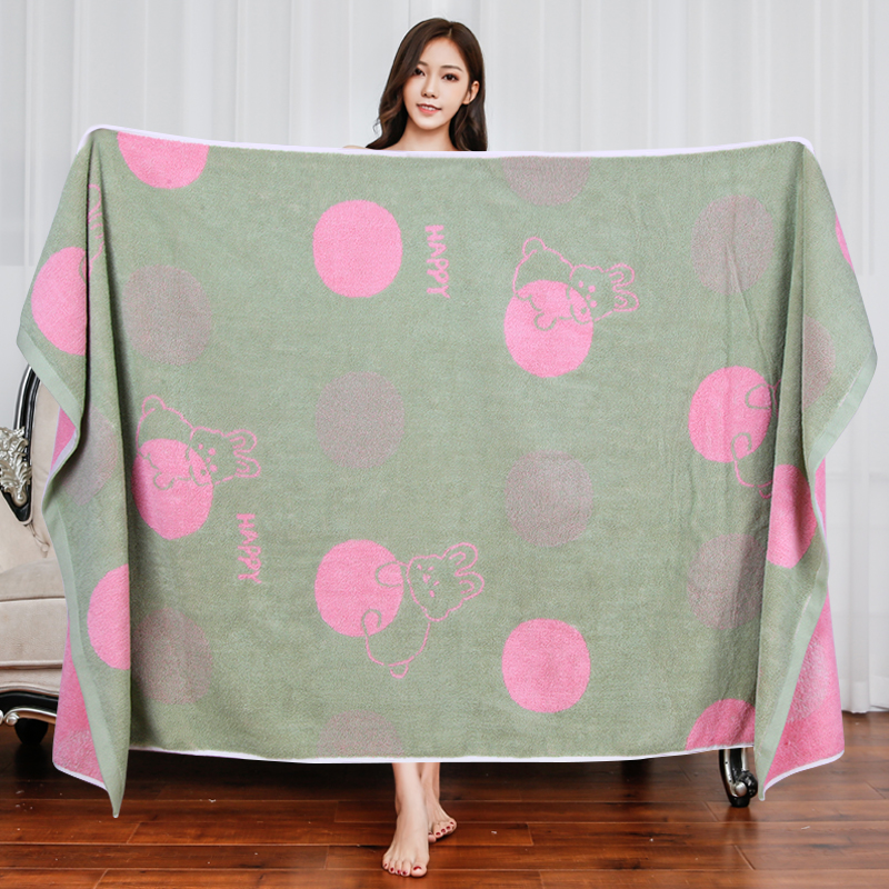 Soft and absorbent 100% cotton bath towel with cartoon pattern