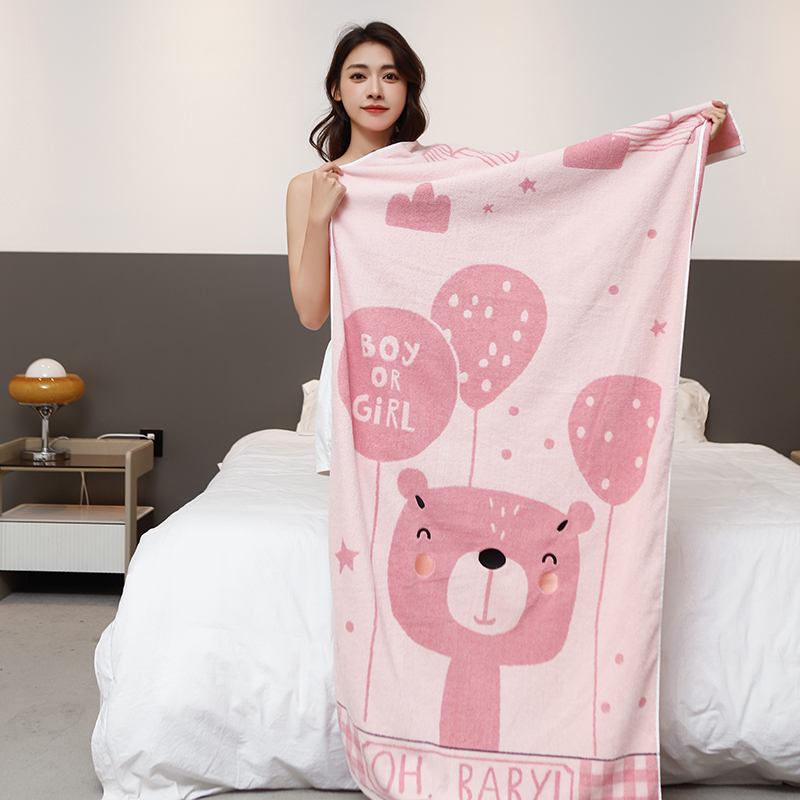 Cartoon 100% cotton bath towel