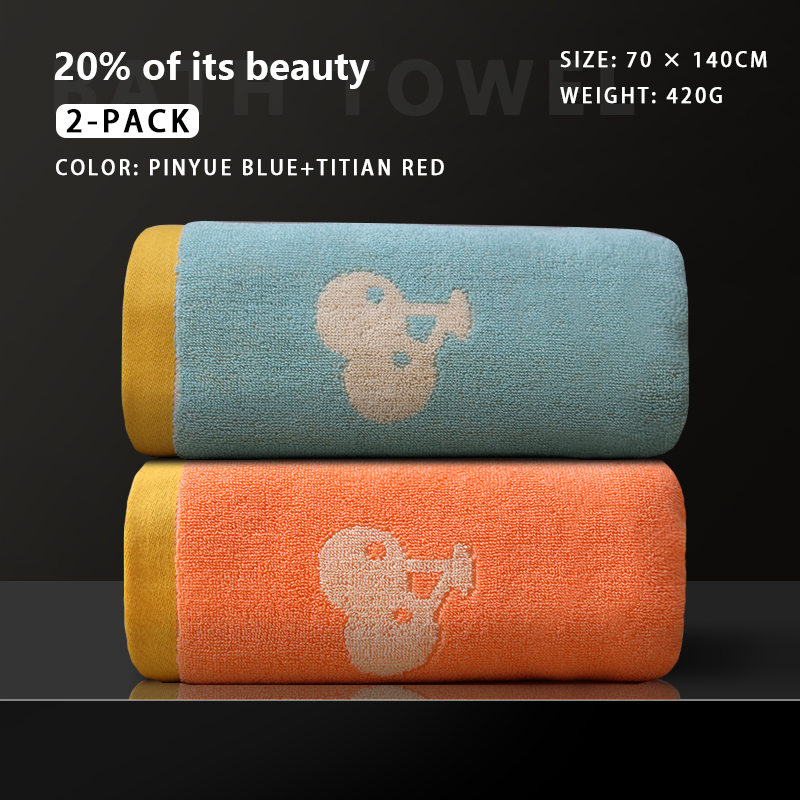 Cartoon bath towel is soft, water-absorbing and not easy to shed