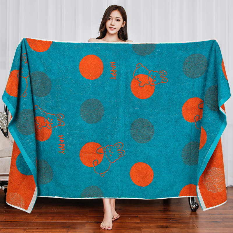 Soft and absorbent 100% cotton bath towel with cartoon pattern