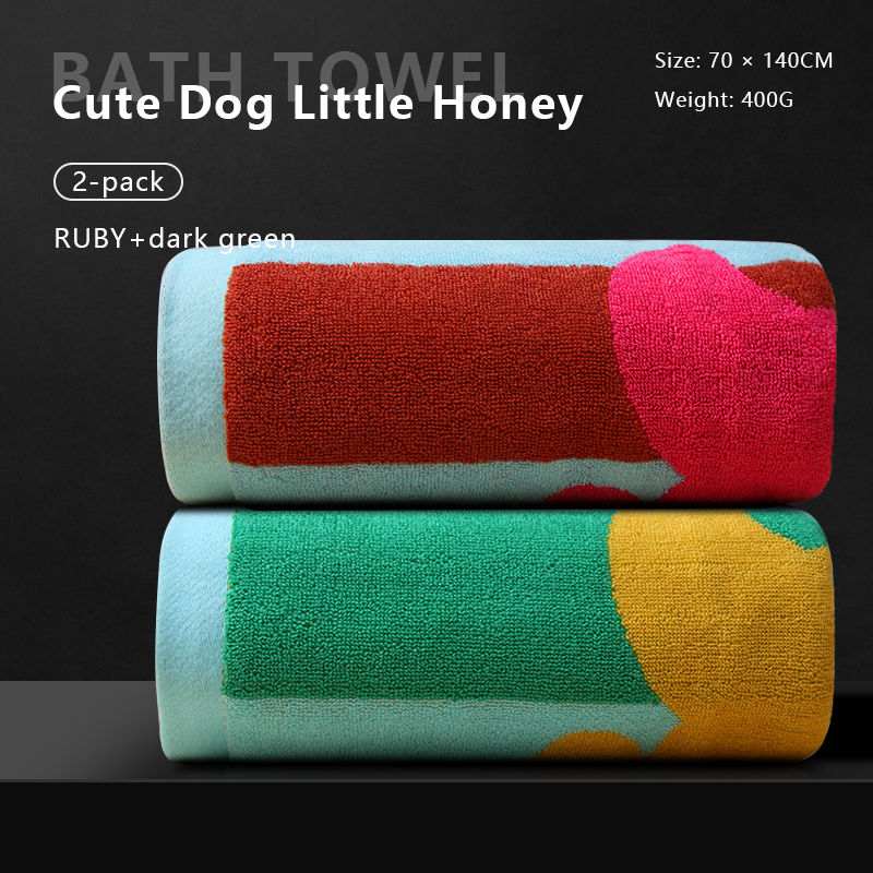 Cartoon bath towel softens and protects skin