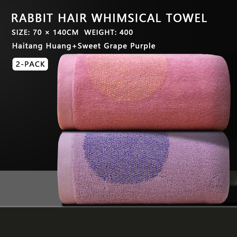 Soft and absorbent 100% cotton bath towel with cartoon pattern