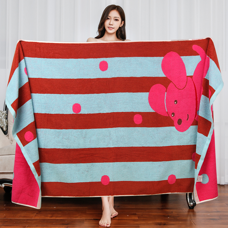 Cartoon bath towel softens and protects skin