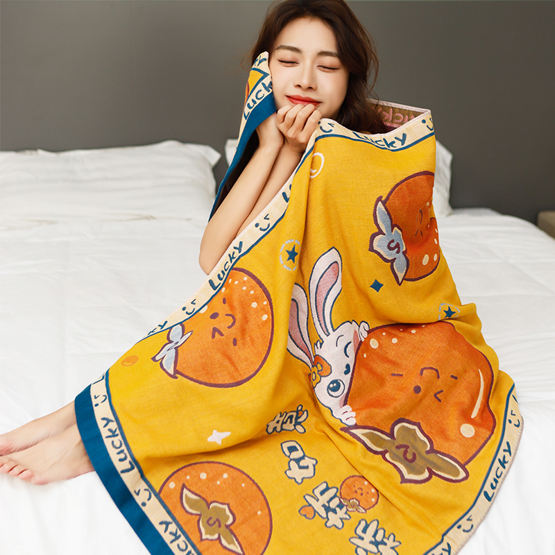 Xinjiang Long-staple Cotton Pure Cotton Gauze Bath Towel Men's and Women's Household Water Absorbing and Quick-drying Towel Cotton Bath Wrap Towel for Lovers