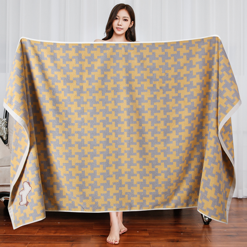 Pure cotton bath towel special for men in hotel, water absorption, not easy to shed hair, quick-drying cotton soft bath towel for big family