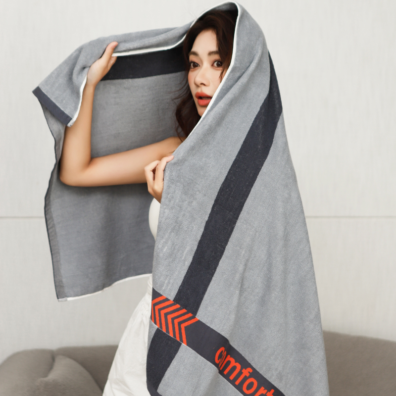 Pure cotton big bath towel 100% pure cotton adult water absorption men and women adult home use soft non-shedding bath special wrap towel
