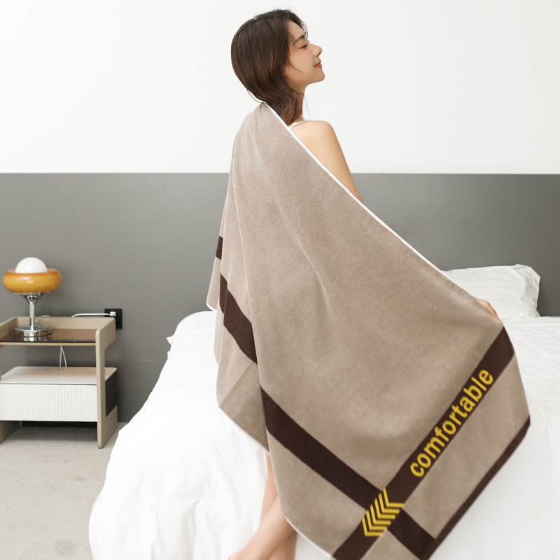 Pure cotton big bath towel 100% pure cotton adult water absorption men and women adult home use soft non-shedding bath special wrap towel
