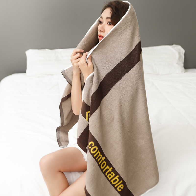 Pure cotton big bath towel 100% pure cotton adult water absorption men and women adult home use soft non-shedding bath special wrap towel