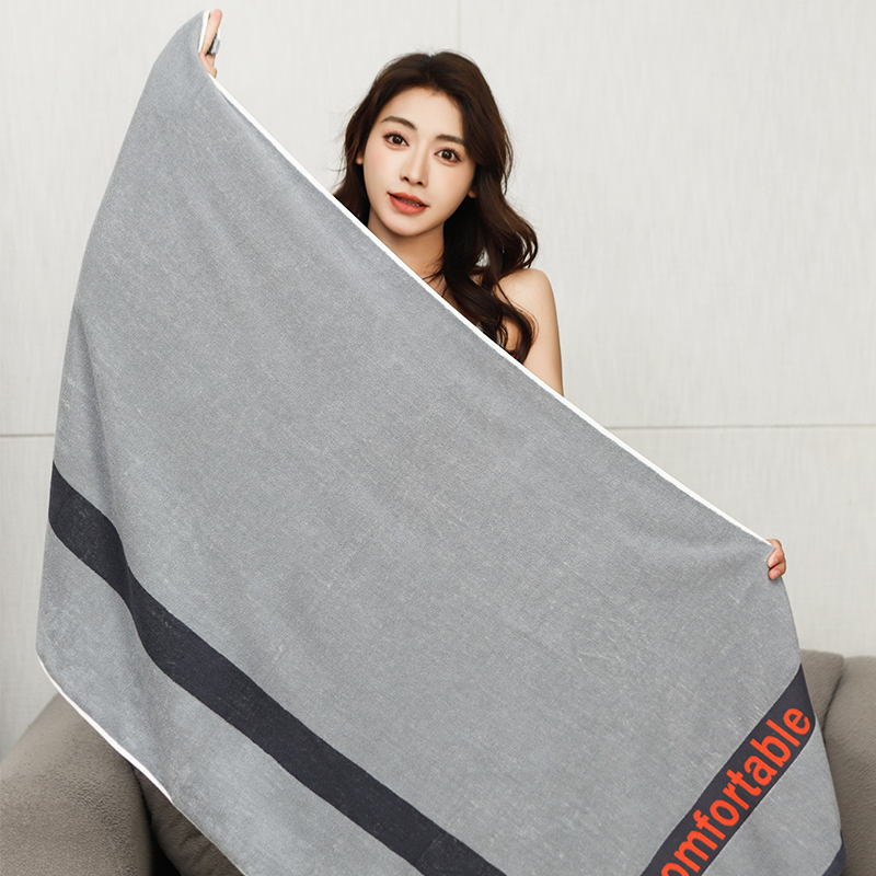 Pure cotton big bath towel 100% pure cotton adult water absorption men and women adult home use soft non-shedding bath special wrap towel
