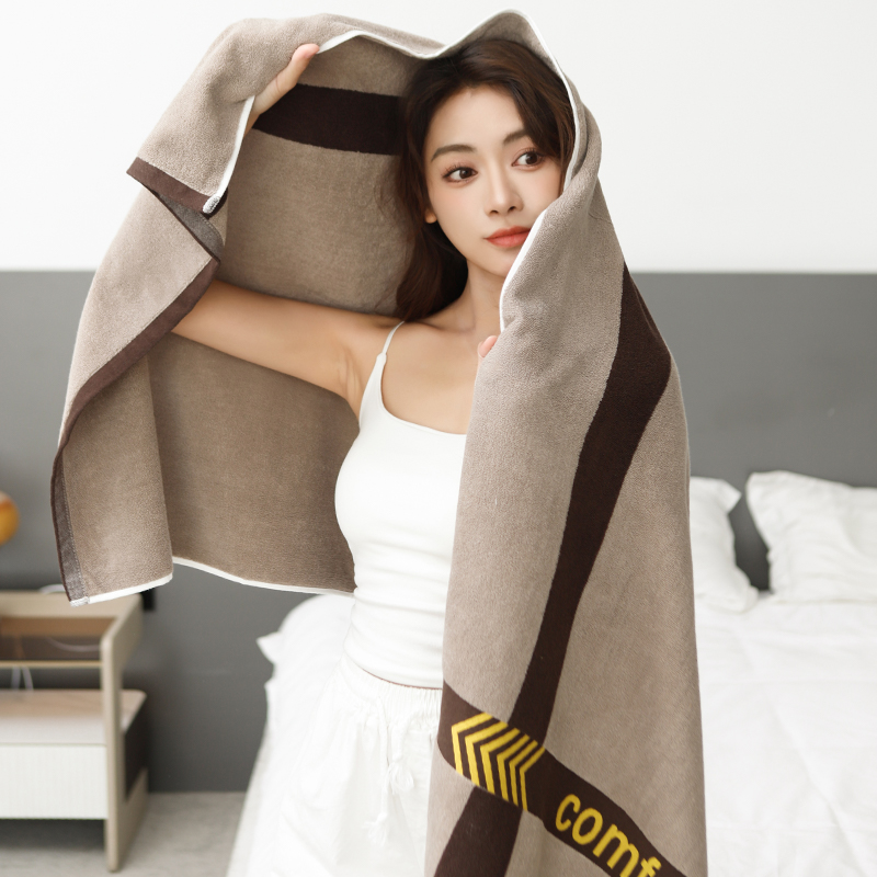 Pure cotton big bath towel 100% pure cotton adult water absorption men and women adult home use soft non-shedding bath special wrap towel