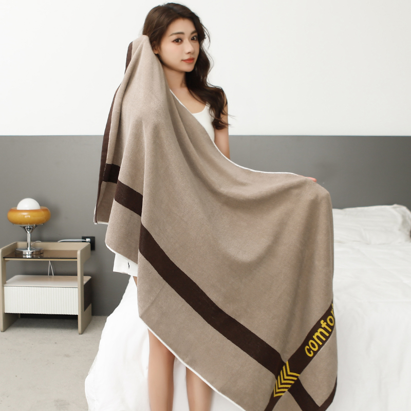 Pure cotton big bath towel 100% pure cotton adult water absorption men and women adult home use soft non-shedding bath special wrap towel