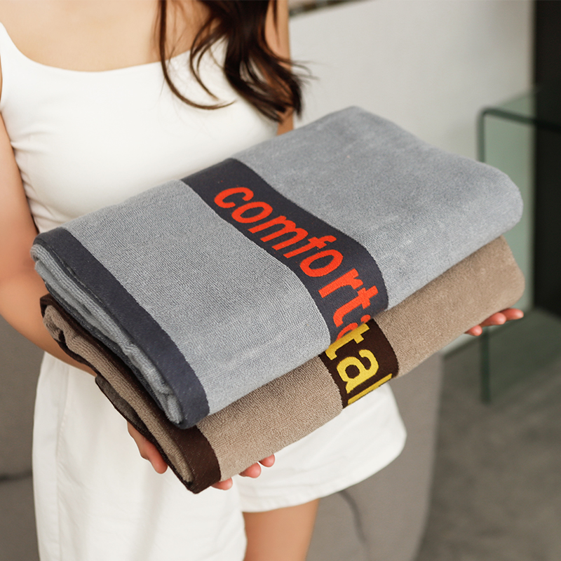 Pure cotton big bath towel 100% pure cotton adult water absorption men and women adult home use soft non-shedding bath special wrap towel