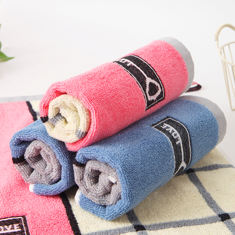 Key style high quality cotton square towel soft and comfortable 2-piece set