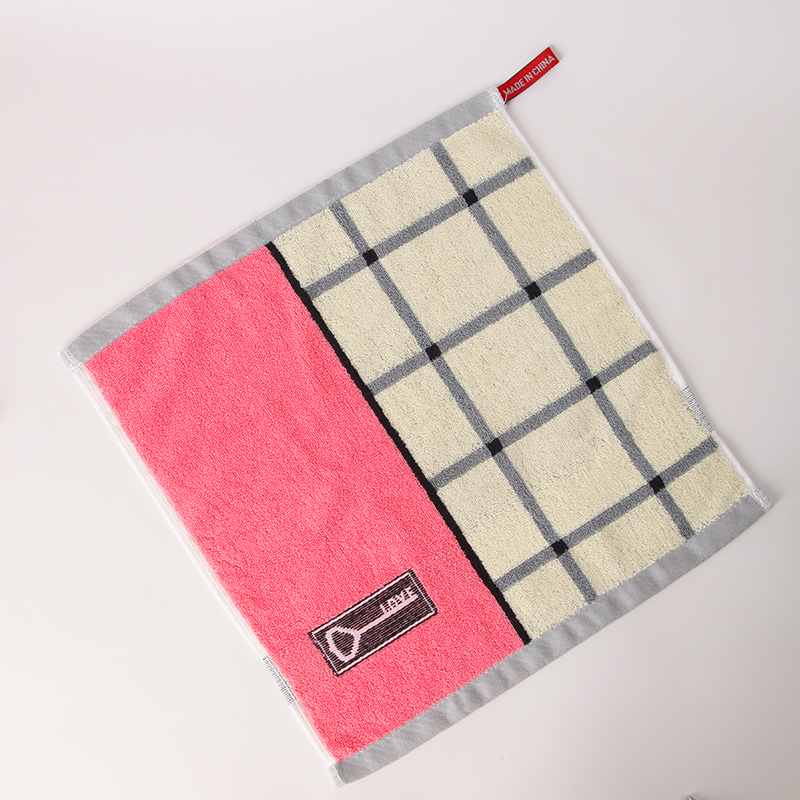 Key style high quality cotton square towel soft and comfortable 2-piece set