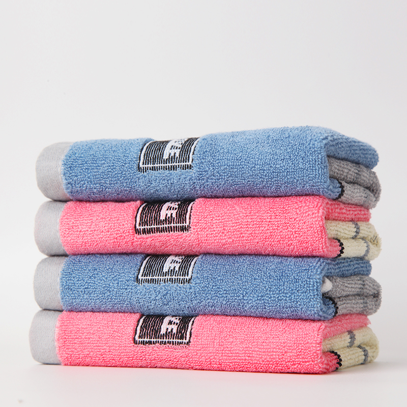 Key style high quality cotton square towel soft and comfortable 2-piece set