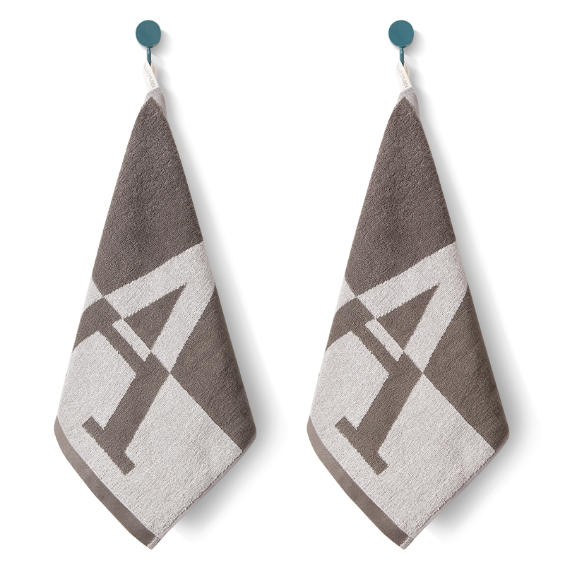 New Force Cotton Square Towel Household Washing and Wiping Towel Set of 2