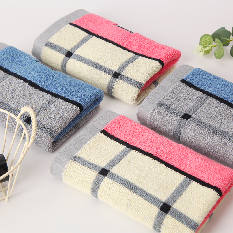 Key style high quality cotton square towel soft and comfortable 2-piece set