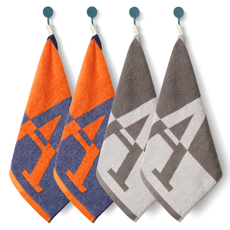 New Force Cotton Square Towel Household Washing and Wiping Towel Set of 2