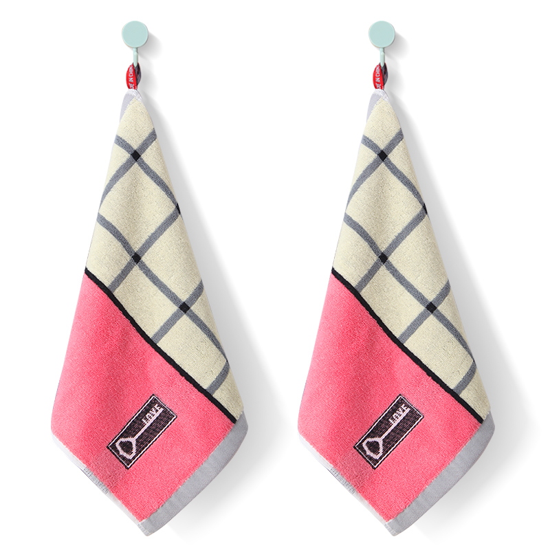 Key style high quality cotton square towel soft and comfortable 2-piece set