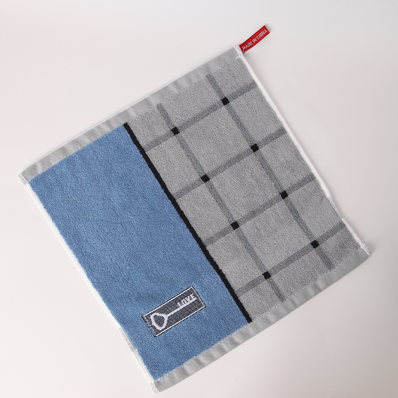 Key style high quality cotton square towel soft and comfortable 2-piece set