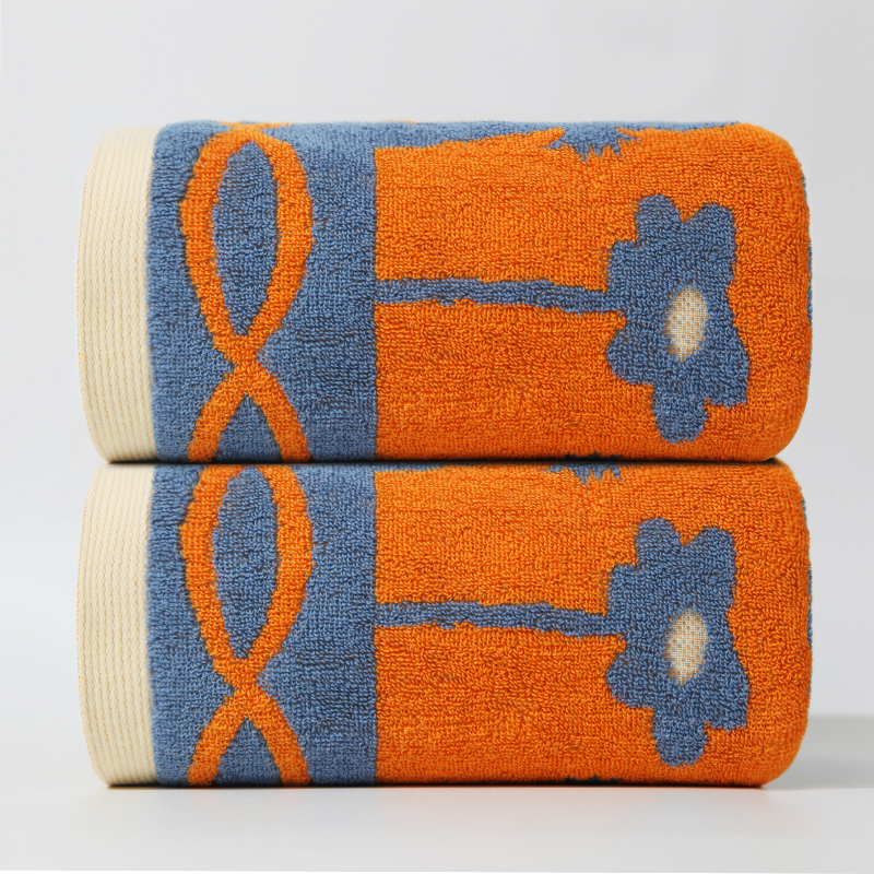 Soft absorbent bath towel couple set for home use