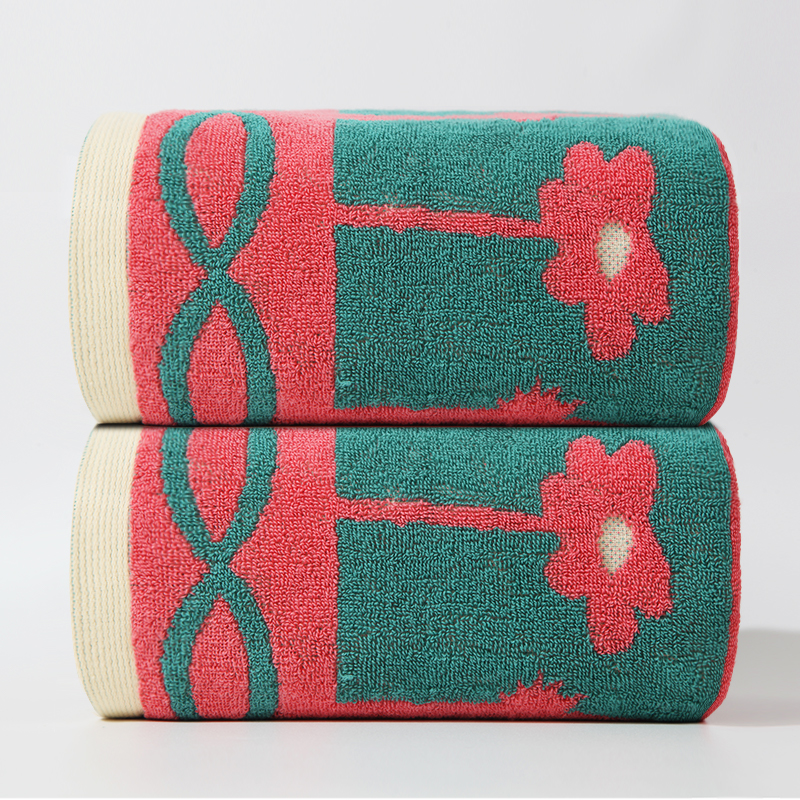 Soft absorbent bath towel couple set for home use