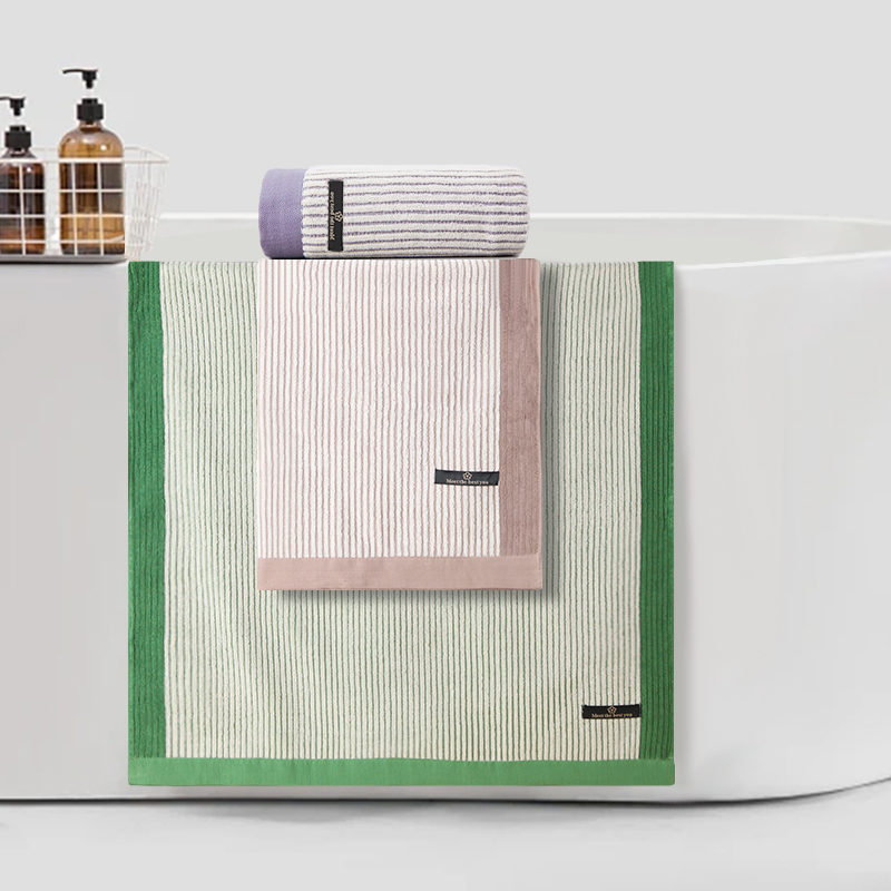 Colorful pure cotton bath towel couple set