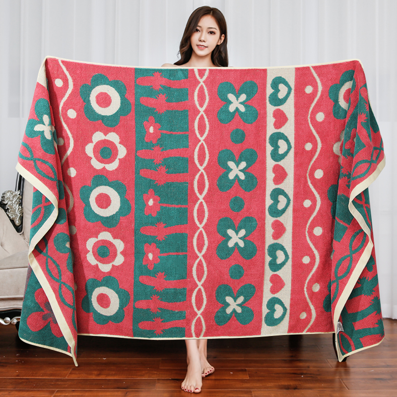 Soft absorbent bath towel couple set for home use