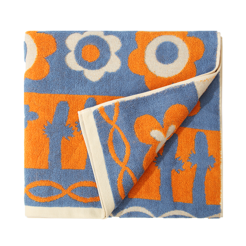 Soft absorbent bath towel couple set for home use