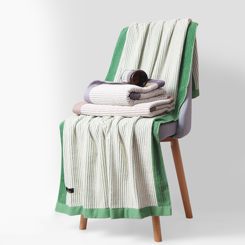 Colorful pure cotton bath towel couple set