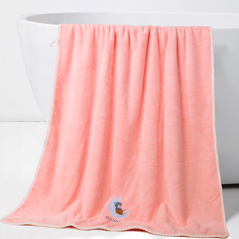 Absorbent bath towel, soft and skin-friendly
