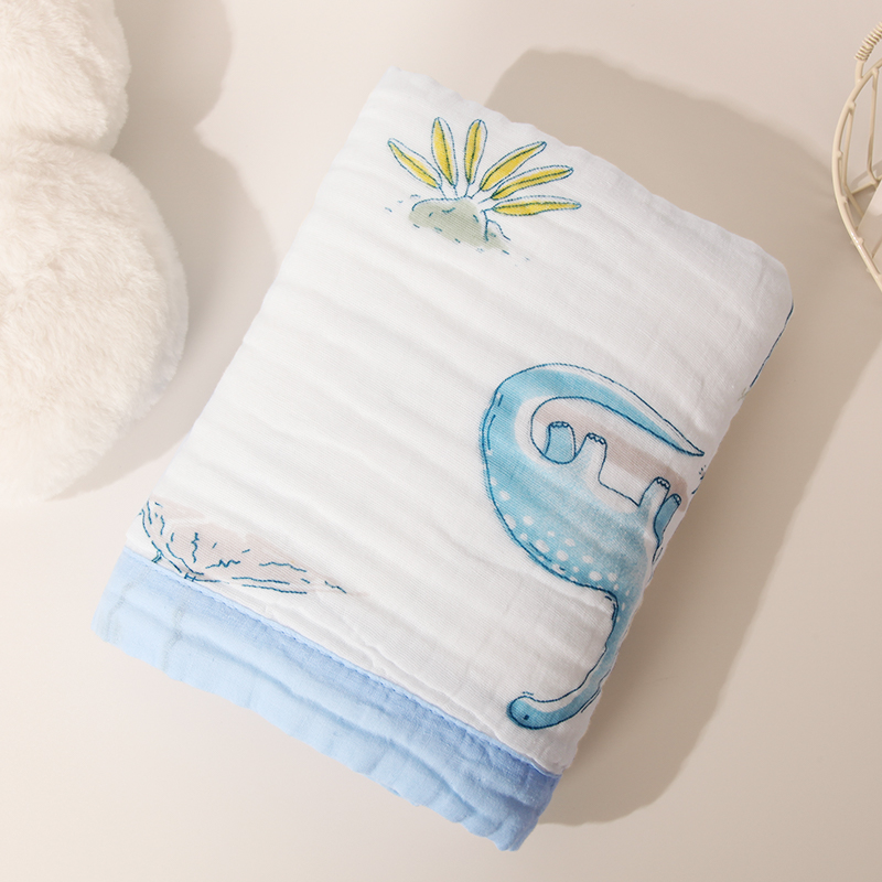 Soft absorbent dinosaur towel