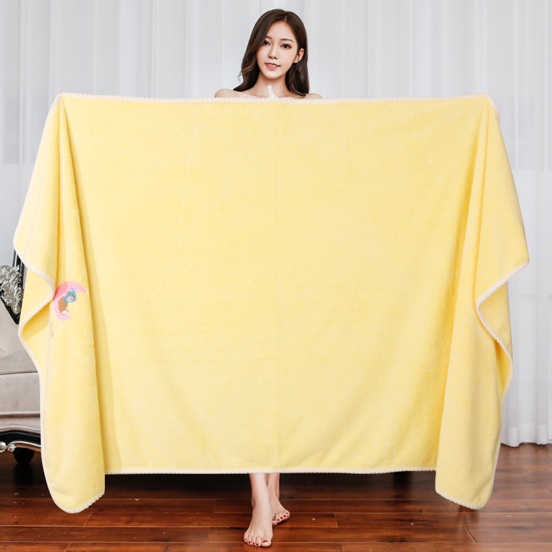 Absorbent bath towel, soft and skin-friendly