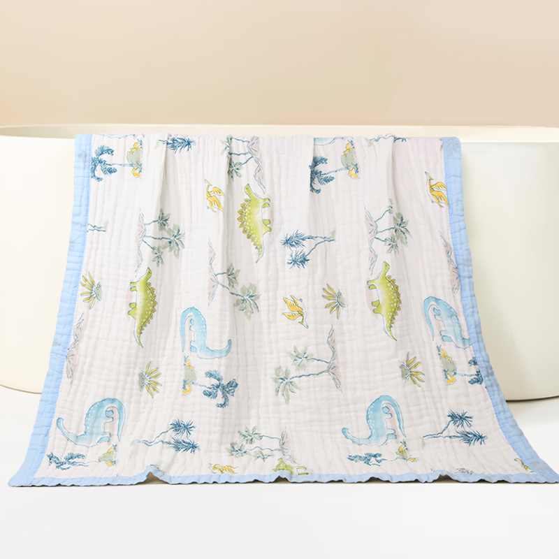 Soft absorbent dinosaur towel