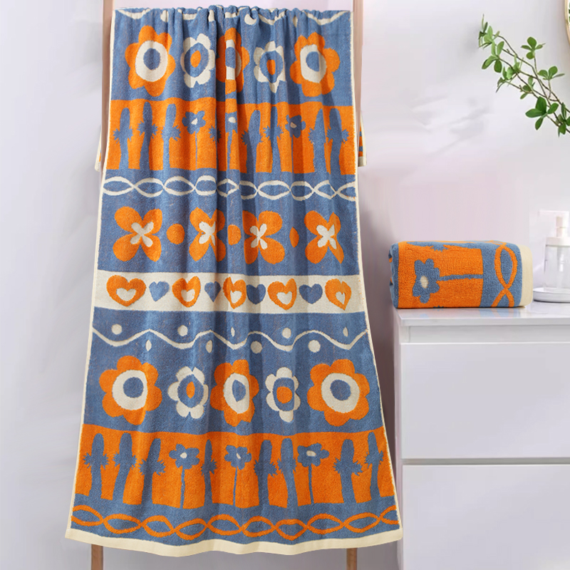 Pure cotton bath towel new absorbent and not easy to shed